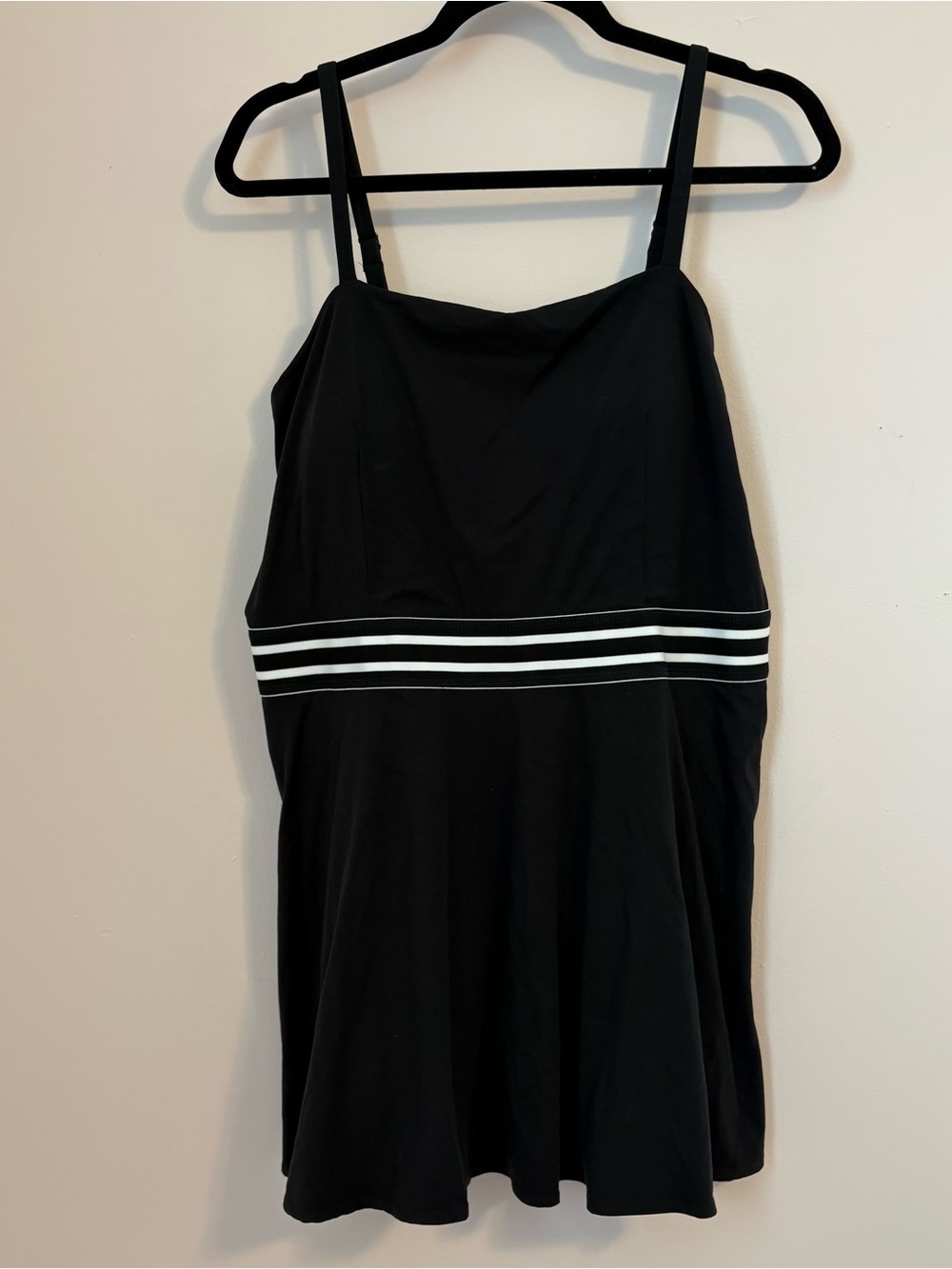 Joy Lab black active dress with White Stripe Waistband, size XXL, NWT